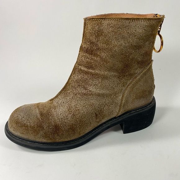 Leather ankle high booties - Picture 6 of 10